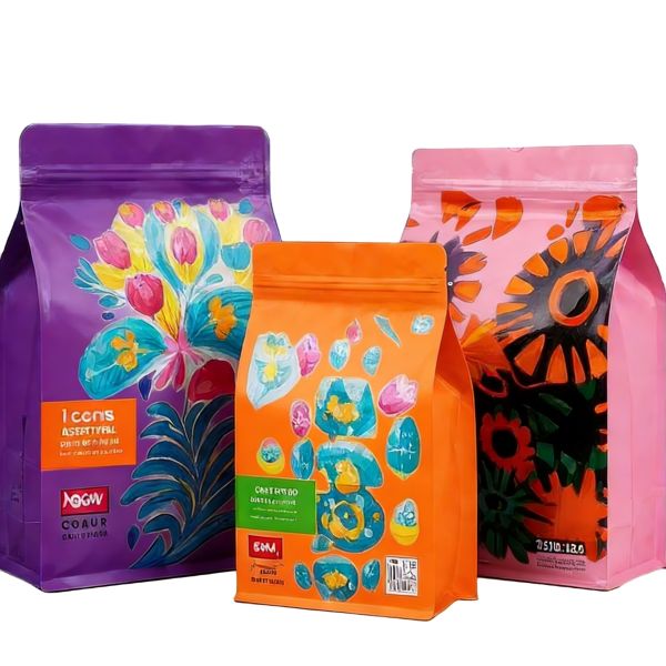 MOQ100 Customized Moisture-Proof Food Grade Square Bottom Tea Coffee Beans Packaging Pouch Bags Valve Zipper Resealable Aluminum