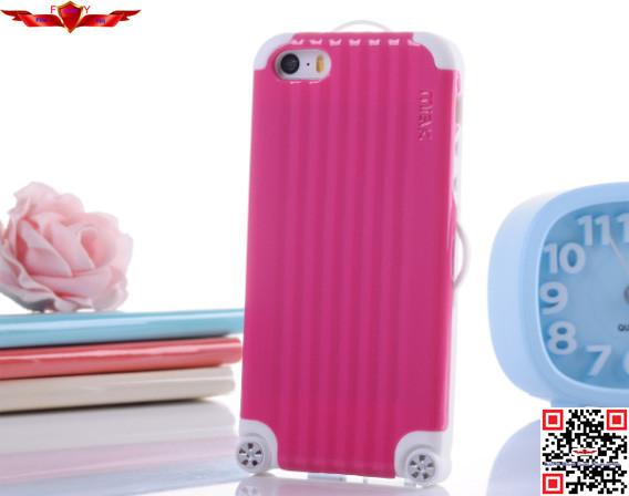 New Fashon Design Luggage PC+TPU Cover Case For Iphone 4/5 Multi Color High Quality