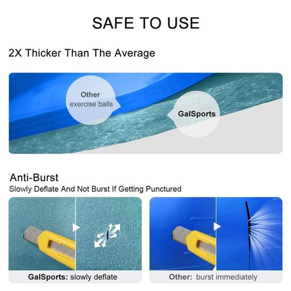 Soft PVC Anti Burst Gym Ball Bear 1000lb Weight Improve Balance Core Strength