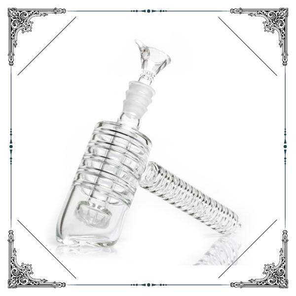 Thick Glass Hammer Bubbler Water Pipe Matrix 6 Arms Percolator Length 6.7 Inches