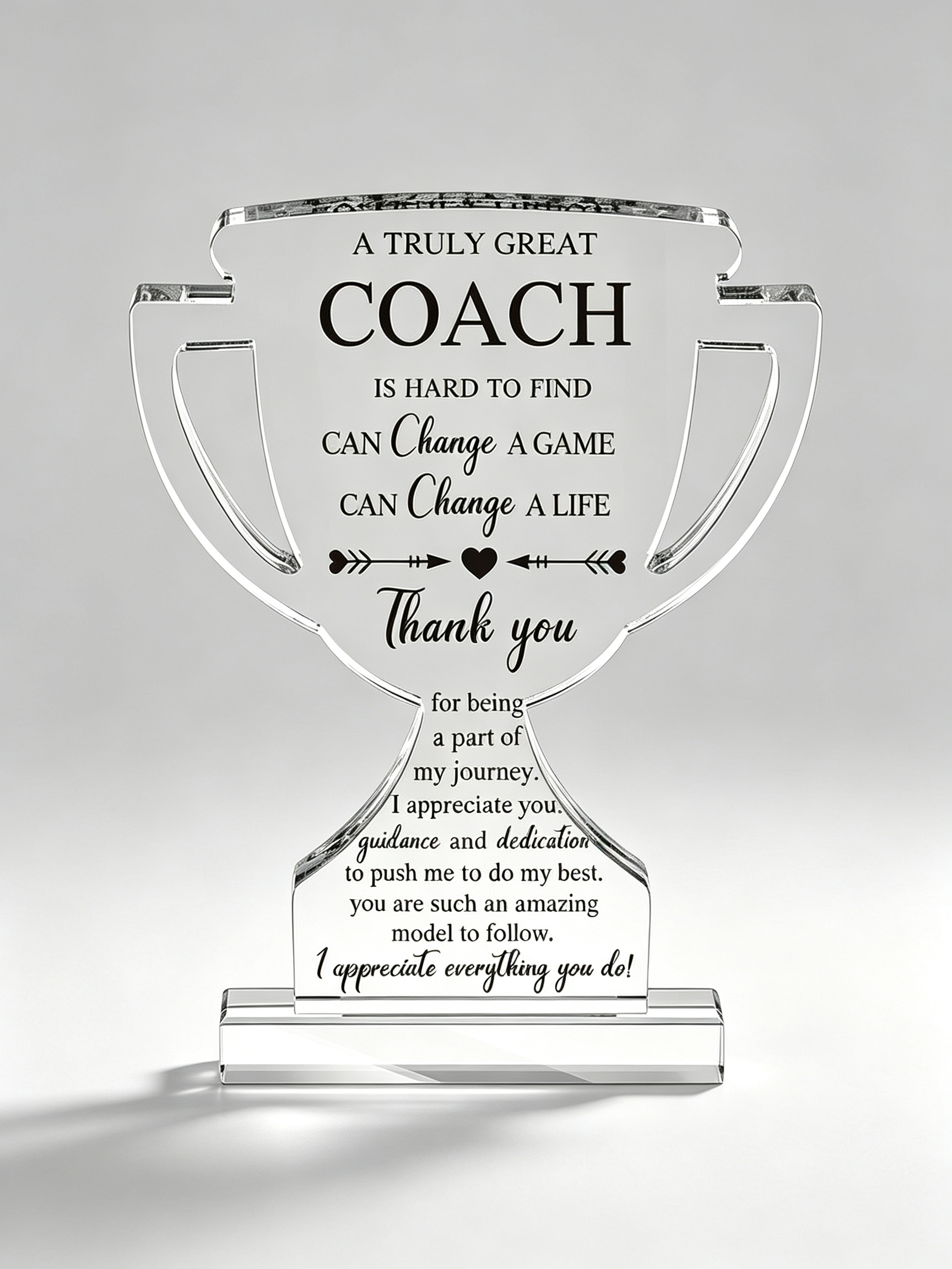 Custom Acrylic Trophy & Award Plaque, Clear Acrylic Recognition Award, Multiple Shapes, Custom Engraving & Logo