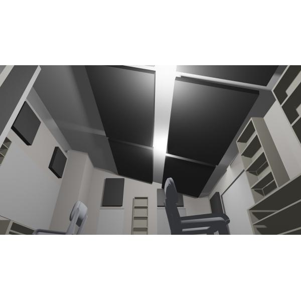 Studio Ceiling Tiles 50mm Thick Soundproofing Fabric Wrapped Acoustical Panels Absorbing Board