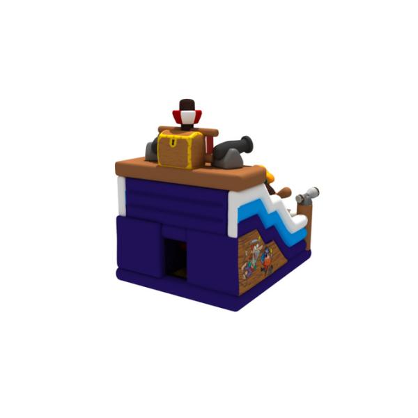 Fireproof Inflatable Bouncer Children Bounce House Pirate Theme With Slide Funny For Party