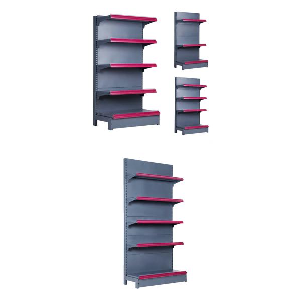 Estantes de venta al por menor de acero personalizados Estantes de la tienda Estantes de exhibición Estante de góndola del supermercado