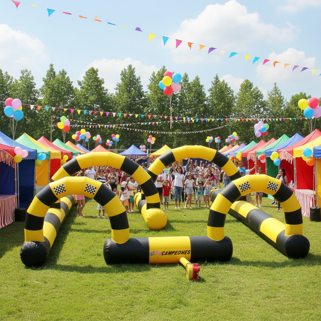 Portable Inflatable Race Track Designed for Bumper Car Games Driving Activities Family Entertainment Centers Rooftop Events And Temporary Outdoor Arena Projects