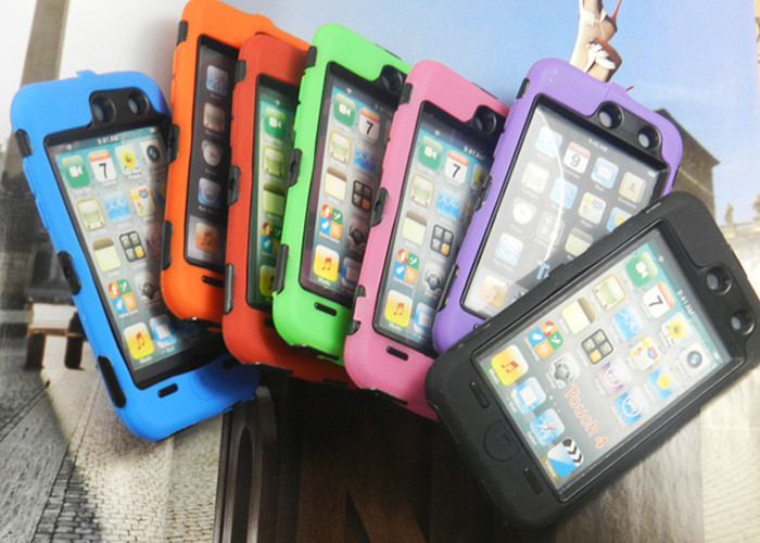 Milticolored 2 In 1 Cell Phone Silicone Case , Soft Durable Phone Covers