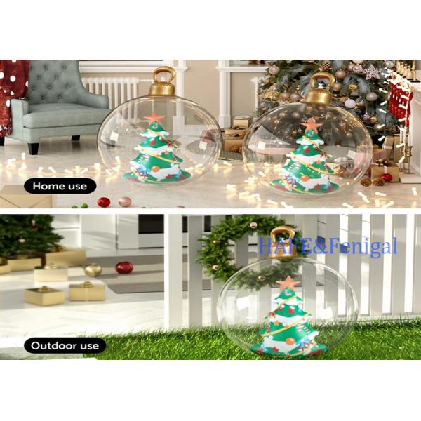 Рождественский надувный шар Декорация рождественской елки Гигантский прозрачный шар 60 см