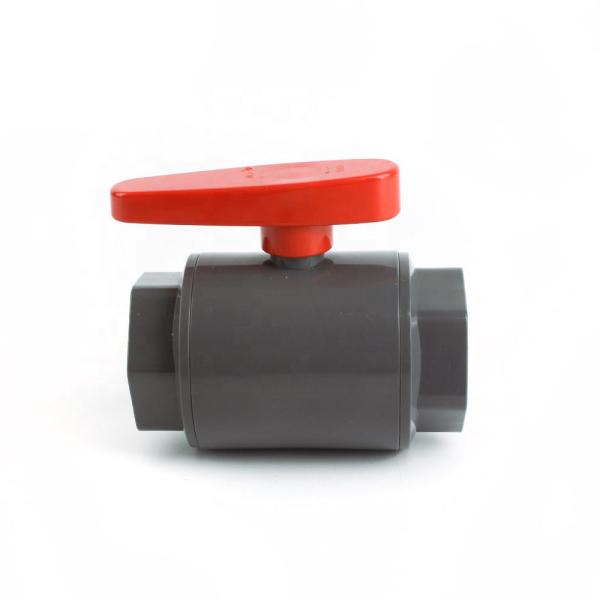 OEM Manufactured PVC Two-Piece Ball Valve STANDARD Thickness Round Handle Free Samples
