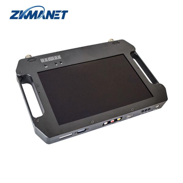 Sortie VGA FHD avec batterie et affichage LCD Double antenne AES256 3-32Mbps Débit de données Récepteur vidéo Cofdm