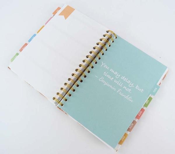 Glue Binding Hardcover Notebook Printing 6x8 Inch Gold Blank Spiral Bound Notebook