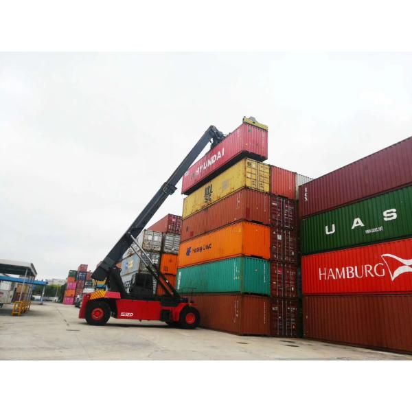 Engine 45 Ton Container Reach Stacker For Shipping Ports