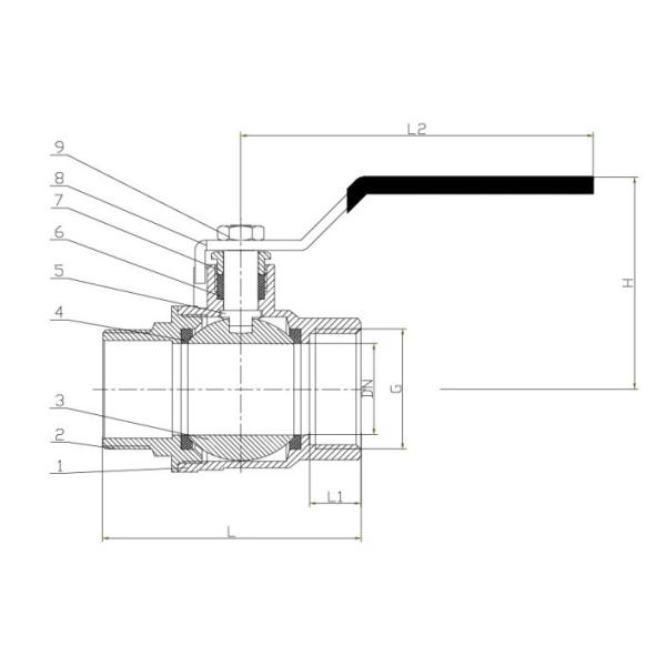 Forged Brass Bronze Ball Valve , 1 / 2” - 4” Threaded Bonnet Brass Water Valve