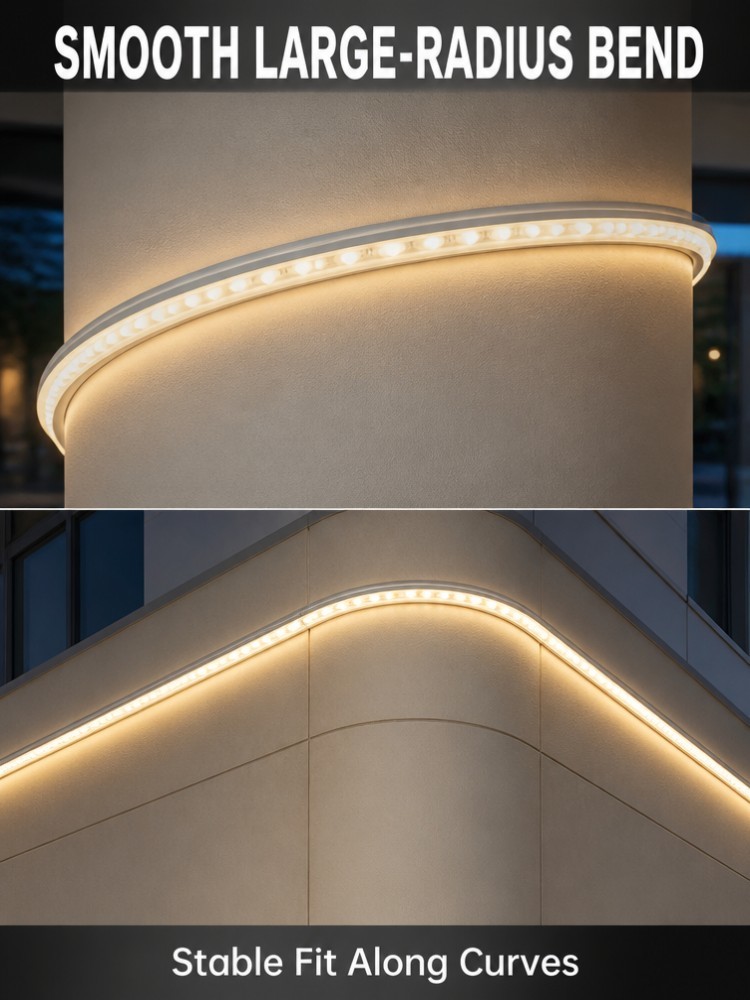 DC24V Silicone Flexible LED Wall Washer 48LED/M 18W For Building Facade Grazing Lighting