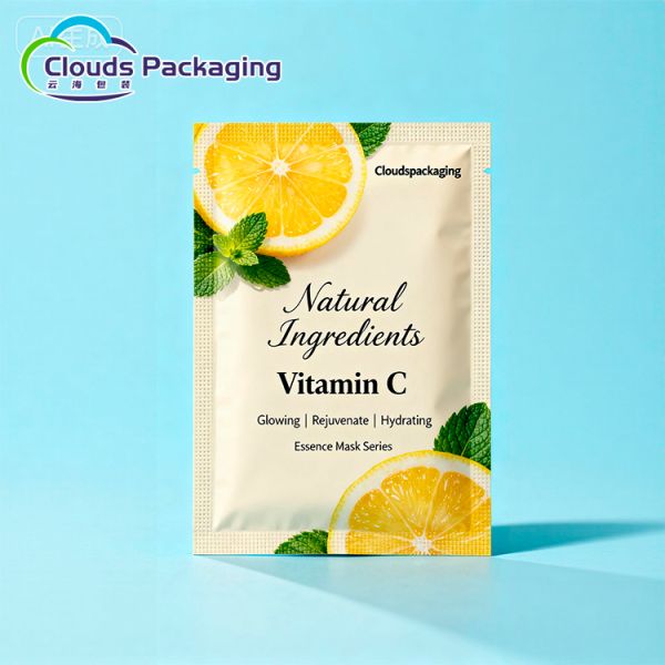 Custom Heat Seal Sachets Vitamin Face Mask Pouch Skin Care Cream Lotion Packaging Bag Aluminium Foil  Samples Bag