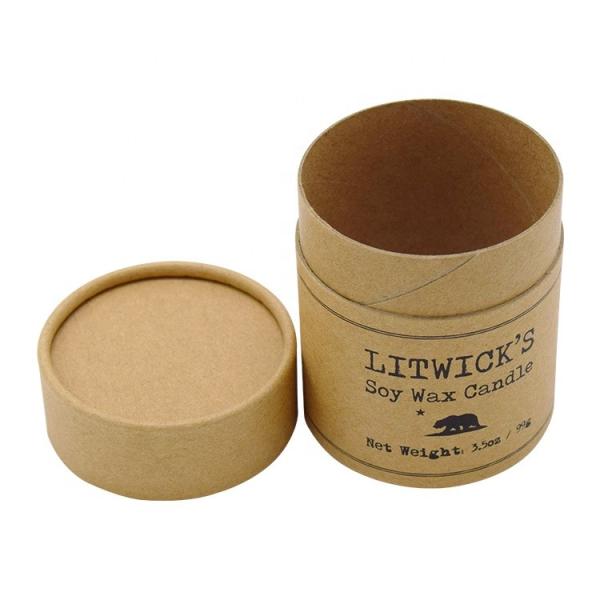 3.5oz Candle Paper Cylinder Packaging Custom Logo Kraft Paper Tube Boxes
