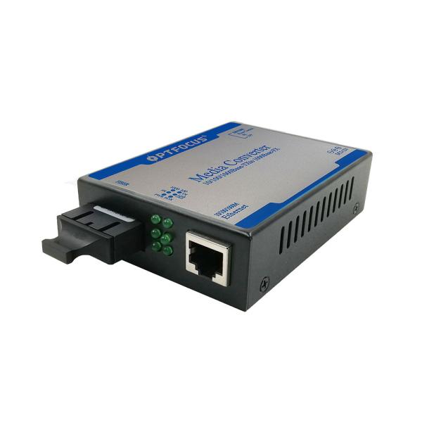 10 / 100M Dual Fiber Media Converter 120Km SC SM  External Power 1310 nm