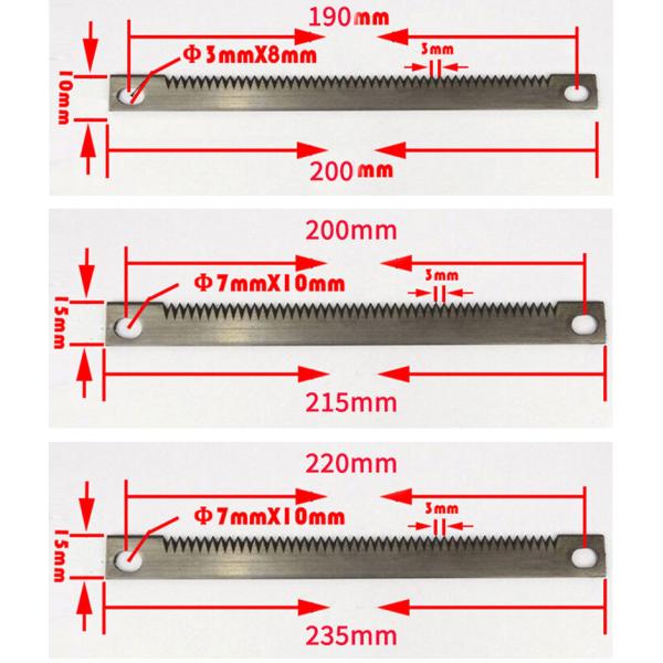 W18Cr4V Packaging Serrated Blade 300*10*3Mm With Excellent Precision
