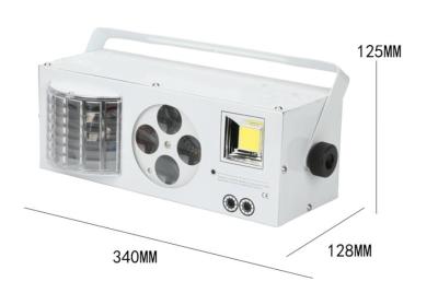 Lanterna elétrica colorida AC100 do estroboscópio do laser do efeito 4 in1 - 240V 40W