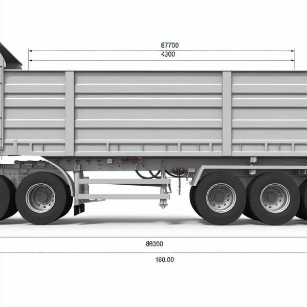 8700*2300*1600 Tipper Box Size Heavy Duty U Type Tipper Truck Trailers for Heavy-Duty Construction Transportation