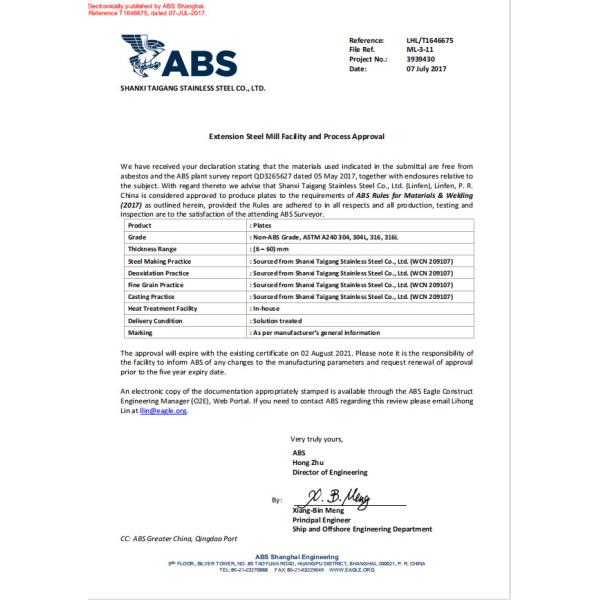 ShanXi TaiGang Stainless Steel Co.,Ltd