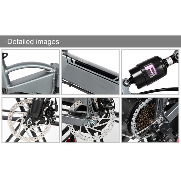 750lbs Fork Fat Tire Electric Folding Bike 160 Braked 6061Alu Frame