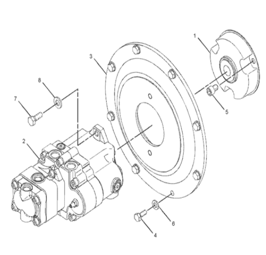 241-7972 2417972 Hydraulic Pump Fitting For Mini Excavator 302.5C