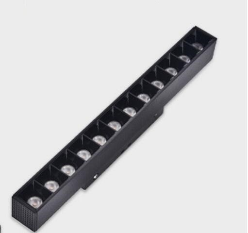 12w 25w 40w système d'éclairage de voie magnétique à LED voie lumineuse linéaire voie magnétique rails lampes de grille pliables