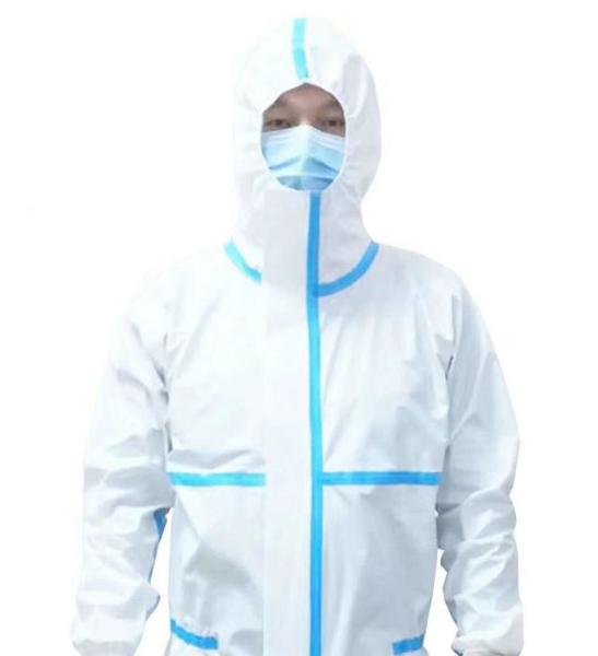 Full Body Disposable Coverall Suit , Chemical Protective Coverall Safety Sterilized