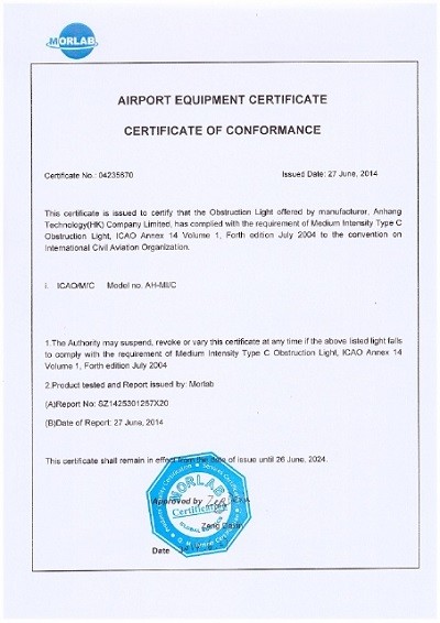 SHENZHEN ANHANG TECHNOLOGY CO., LTD Сертификации