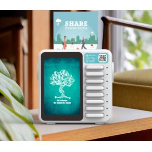 8 Ports Rental QR Scan Power Bank Rental Station Shared With Germicidal UVC
