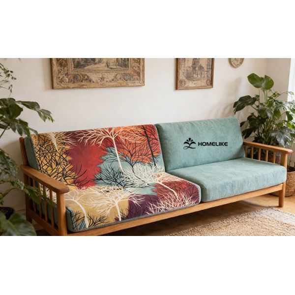 Vacation Rental-style Abstract Trees Printed Velvet for Sofa