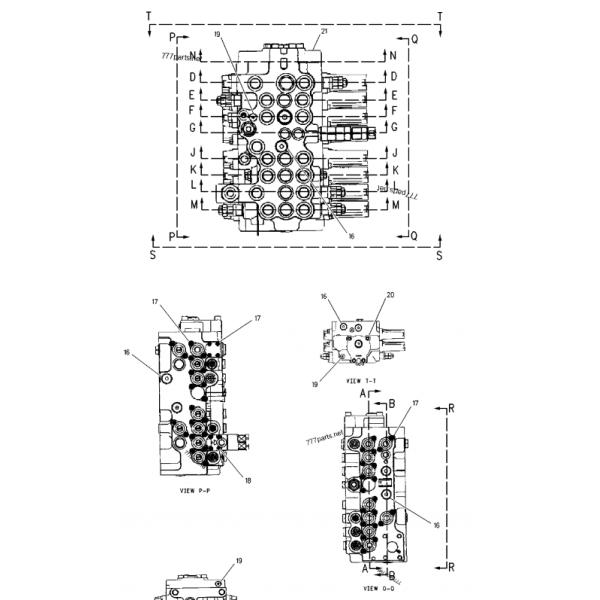 Клапан основного управляющего воздействия экскаватора E308 на модулирующая лампа 1907717 экскаватора
