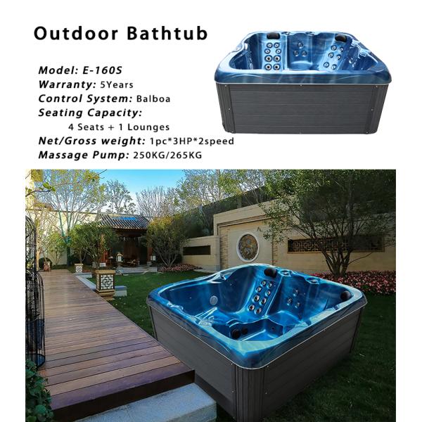 5 джакузи ванны спа массажа водоворота сада человека на открытом воздухе