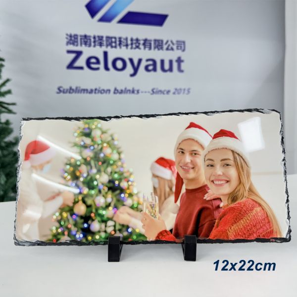 In Stock, Rectangle 12x22cm Sublimation Rock Slate Custom Printing and Personalized Gifts, Glossy&Matte Finish Available