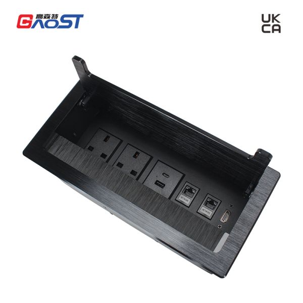 UKCA Standard Flip Up Embedded Plug Outlet Socket For Desktop
