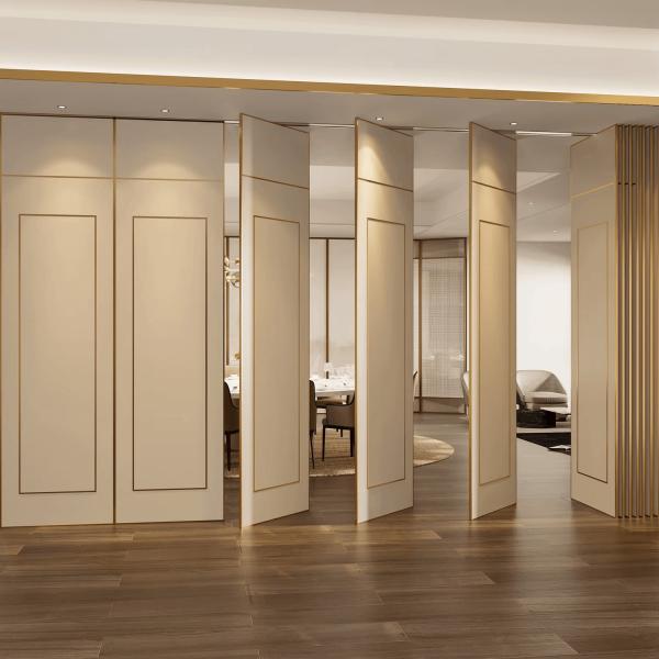 OEM ODM Acoustic Sliding Wall Movable Banquet Partition Walls With Fire Resistance Panel