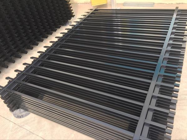 Boundary protection welded galvanized steel temporary picket fence tubular fencing