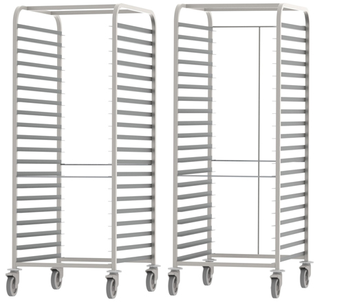 RK Bakeware China Foodservice NSF 600 X 800 Нержавеющая сталь Пекарная стойка Пекарные тележки Двойная стойка печи