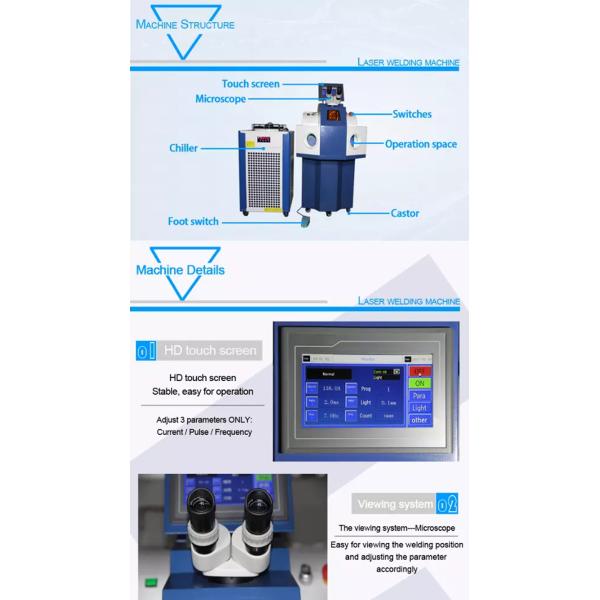 Ergonomic Water Cooling 200w Jewellery Laser Welding Machine