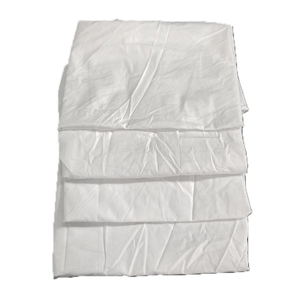 O hotel branco do tamanho regular de folha de cama reciclou o algodão industrial Rags