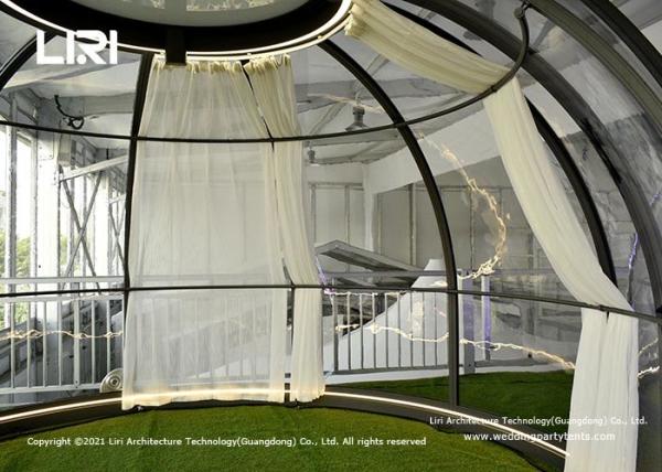 Polycarbonate Roundhouse Luxury Glamping Tents Garden Dining Room Pod Crystal Dome Restaurant Event Tents