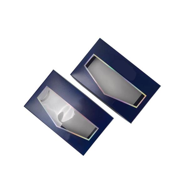 Calcetins para homens impressos Roupas íntimas Embalagem Caixa-presente com janela transparente CMYK Cor Pantone