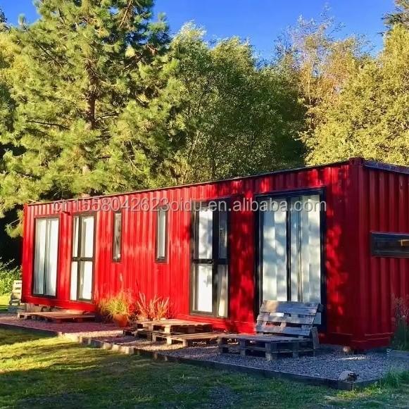 Outdoor 40Ft 20Ft Prefab Expandable Container Home Portable 2-5 Bedroom Prefabricated Shipping House Shop Mobile Granny Flat