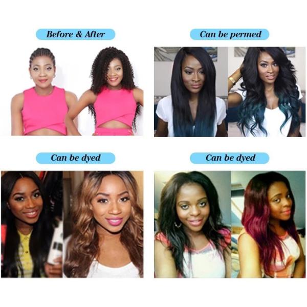 100% Natural Virgin Full Lace Human Hair Wigs Silky Straight Wave 6 - 32 Inch