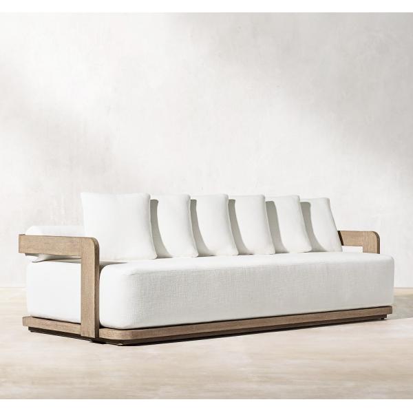 Multiple Designs Weathered Teak Outdoor Sofa Set for Solid Teak Garden Furniture