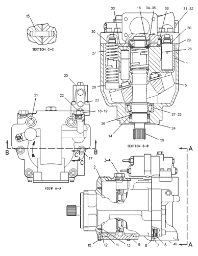 Hydraulic Piston Pump 6E-5650 6E5650 For   789B 789C Truck