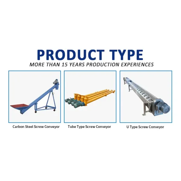 300mm SS Screw Conveyor Customized Incline Conveyor With Hopper
