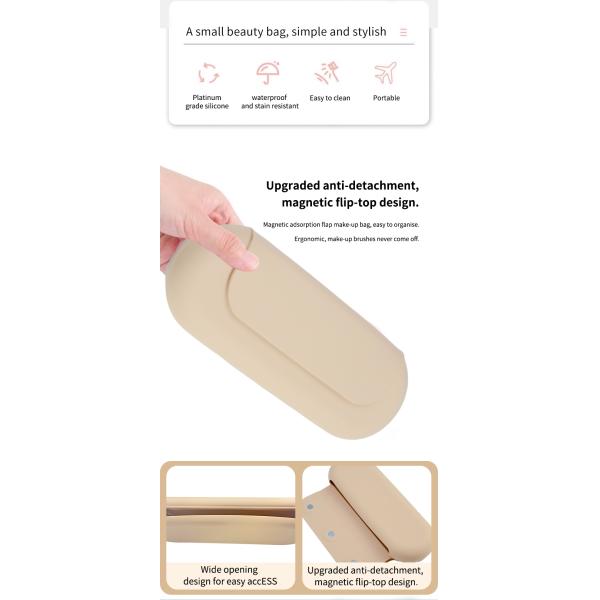 Logo Customized Silicone Travel Cosmetic Organizer for Women and Girls
