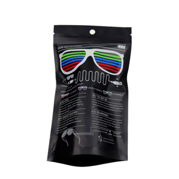 White Frame Sound Activated  LED Shutter Shades Glasses For Concerts, Party, Night Clubs, Music Festivals