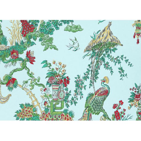 0.53*10m Waterproof Country Style Wallpaper For Bedding Room , Non Woven Materials
